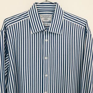 Charles Tyrwhitt Blue & White Stripe Dress Shirt